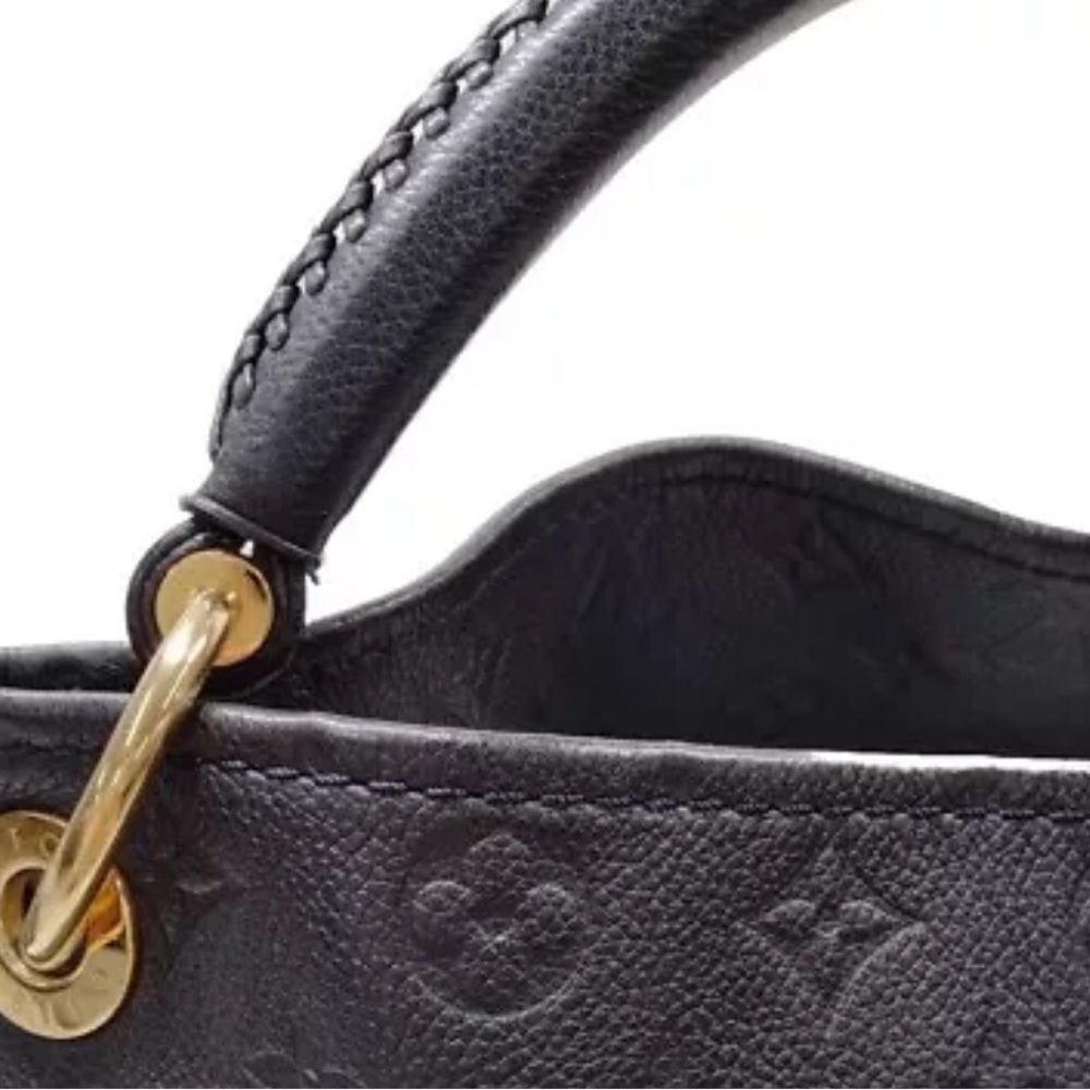 Auth Louis Vuitton Artsy Shoulder Bag MM Deep Navy Blue Leather Boho Monogram - Picture 11 of 16